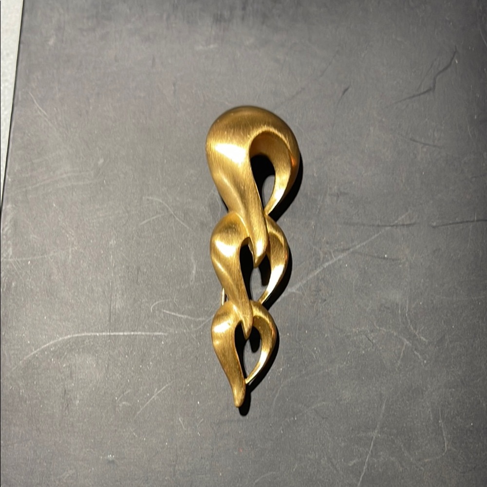 Gold Abstract Brooch
